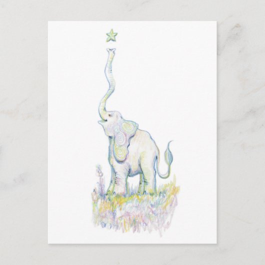 Lucky Elephant Briefkaart (Voorkant)