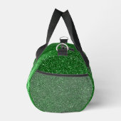 Lucky Emerald Green Glitter Luxe Zakelijke Logo Plunjezak (Rechts)