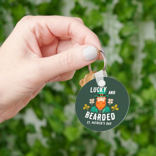 Lucky en Bearded St. Patrick's Day Leprechaun Sleutelhanger (Hand)