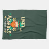 Lucky en Bearded St. Patrick's Day Leprechaun Theedoek (Horizontaal)