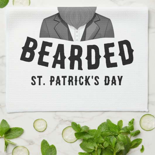 Lucky en Bearded St. Patrick's Day Leprechaun Theedoek (Gevouwen)