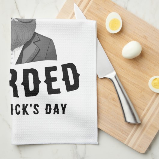 Lucky en Bearded St. Patrick's Day Leprechaun Theedoek (Quarter Fold)