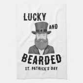 Lucky en Bearded St. Patrick's Day Leprechaun Theedoek (Verticaal)