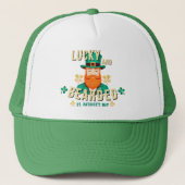 Lucky en Bearded St. Patrick's Day Leprechaun Trucker Pet (Voorkant)