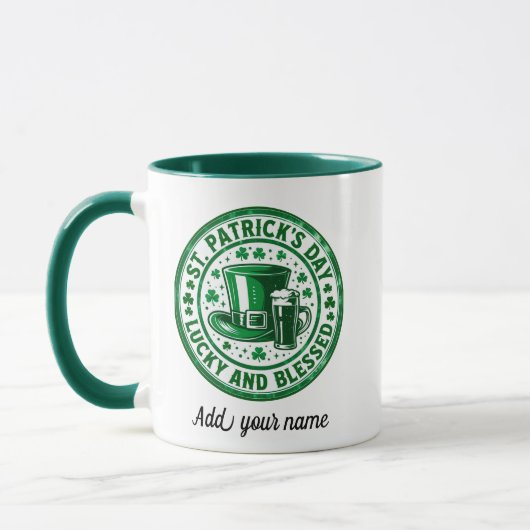 Lucky en Blessed St. Patrick's Day Mok (Links)