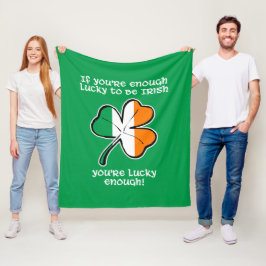 Lucky enough to be Irish Fleece Deken
