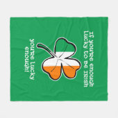 Lucky enough to be Irish Fleece Deken (Voorkant (Horizontaal))