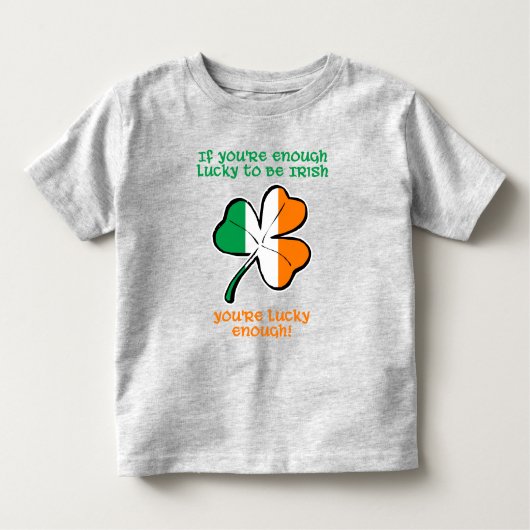 Lucky enough to be Irish Kinder Shirts (Voorkant)