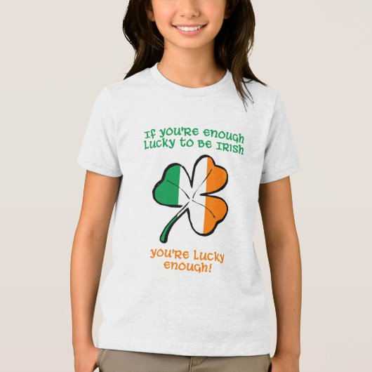 Lucky enough to be Irish Tri-Blend Shirt (Voorkant)