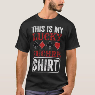 Lucky Euchre Kaart Spel Euchre Speler Poker Euchre T-shirt