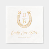 Lucky Ever Après Classy Horseshoe Monogram Mariage (Recto)