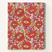 Lucky Eye Floral Pattern Spiral Notebook Notitieboek (Achterkant)