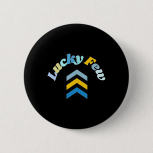 Lucky Few T21 Down Syndrome Awareness Geel Blauw Ronde Button 5,7 Cm
