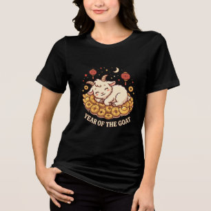 Lucky Fire Geit 2027 Lunar Nieuwjaar Tee Tri-Blend Shirt