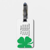 Lucky Four Leaf Clover-Bagagelabels Bagagelabel (Achterkant verticaal)