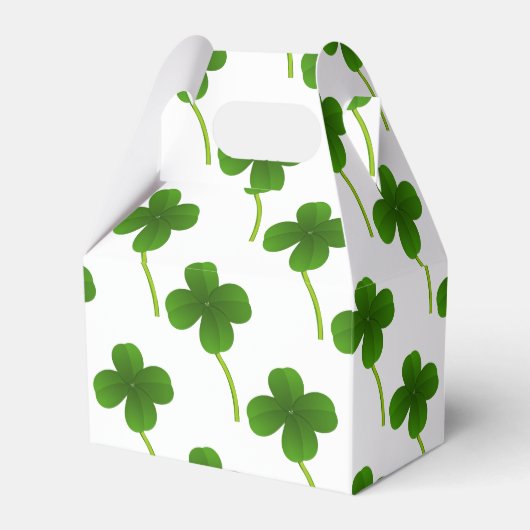 Lucky Four Leaf Clover Bedankdoosjes (Voorkant Zijde)