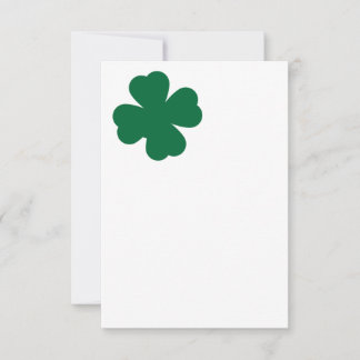 Lucky Four Leaf Clover Bedankkaart