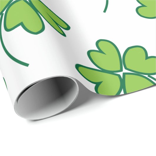 Lucky Four Leaf Clover Cadeaupapier (Rol Hoek)