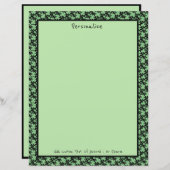 Lucky Four Leaf Clover Charm personaliseert (Voorkant / Achterkant)