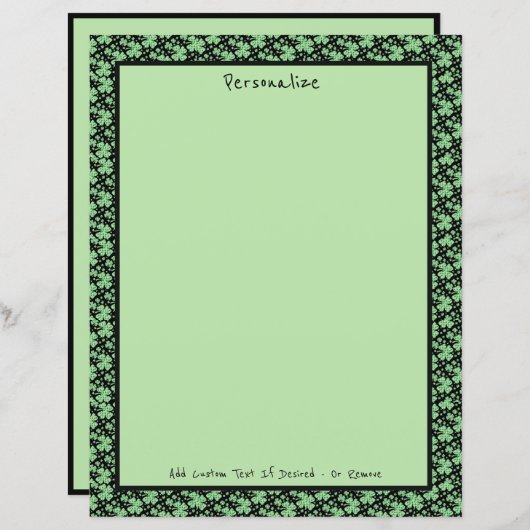 Lucky Four Leaf Clover Charm personaliseert (Voorkant / Achterkant)