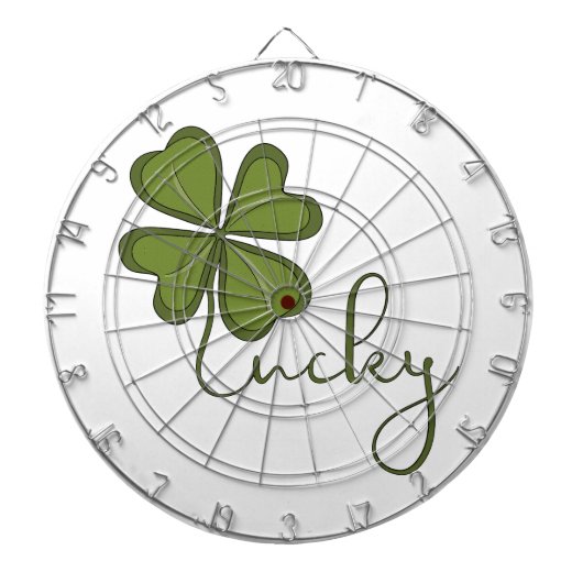 Lucky Four Leaf Clover Dartbord (Voorkant)