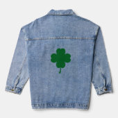 Lucky Four Leaf Clover Denim Jacket Charm (Achterkant)