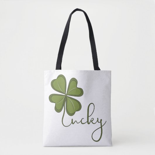 Lucky Four Leaf Clover Draagtas (Voorkant)