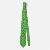 Lucky Four Leaf Clover en Hoefijzer Pattern Stropdas (Voorkant)