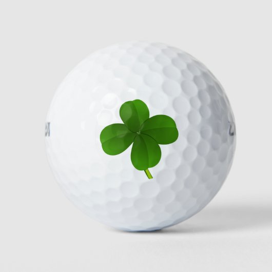 Lucky Four-Leaf Clover Golfballen (Voorkant)