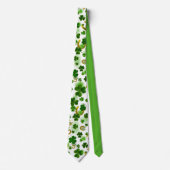 Lucky Four Leaf Clover Hoefijzer Green St. Patrick Stropdas (Voorkant)