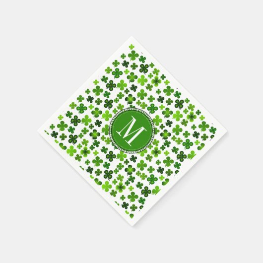 Lucky Four Leaf Clover Irish Saint Patrick's Day Servet (Hoek)
