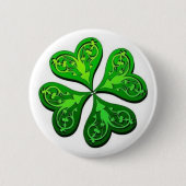 Lucky Four-Leaf Clover Ronde Button 5,7 Cm (Voorkant)