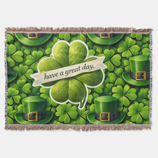 Lucky four leaf clover Saint Patrick's Day Patrick Deken (Voorkant)