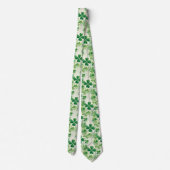 Lucky Four Leaf Clover Shamrock Dubbelzijdig Stropdas (Achterkant)
