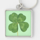 Lucky Four-Leaf Clover Shamrock Sleutelhanger (Voorkant)