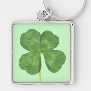 Lucky Four-Leaf Clover Shamrock Sleutelhanger