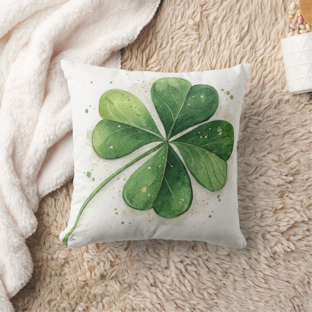 Lucky Four Leaf Clover St Patrick's Day Kussen (Deken)