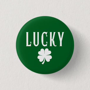 Lucky Four Leaf Clover St. Patrick's Ronde Button 3,2 Cm