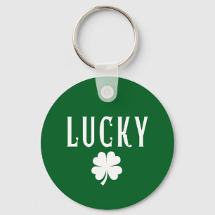 Lucky Four Leaf Clover St Patrick's  Sleutelhanger