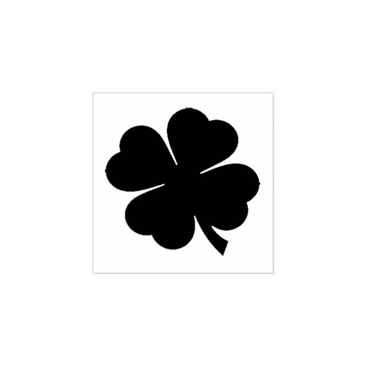 Lucky Four Leaf Clover Stamp Rubberstempel (Afrduk)
