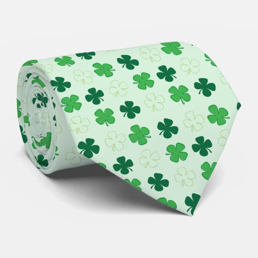 Lucky Four Leaf Clover Stropdas (Opgerold)