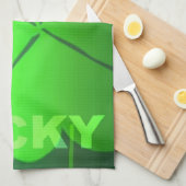 Lucky Four Leaf Clover Theedoek (Quarter Fold)