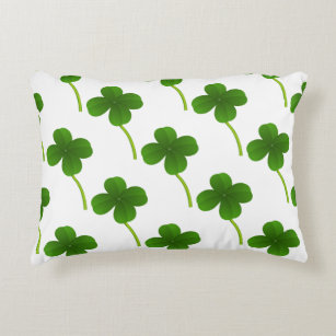 Lucky Four Leaf Clovers Accent Kussen