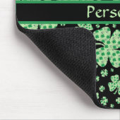 Lucky Four Leaf Clovers personaliseren Muismat (Hoek)