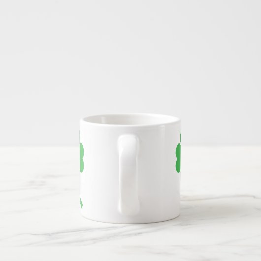 Lucky Four Leaf Shamrock Design-87906 Espresso Kop (Achterkant)