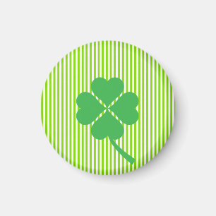 Lucky Four Leaf Shamrock Design-87906 Magneet