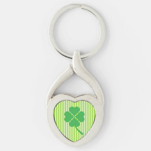 Lucky Four Leaf Shamrock Design-87906 Sleutelhanger