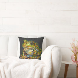 Lucky Frog Colorful Art Good Fortune Symbol Gift Kussen