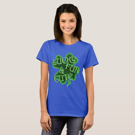 Lucky Fun Schattige St. Patrick's Day T-shirt (Voorkant volledig)