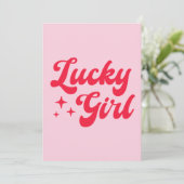 Lucky Girl Kaart (Staand voorkant)